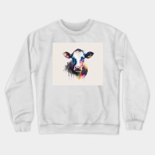 Cow Watercolour Painting Crewneck Sweatshirt